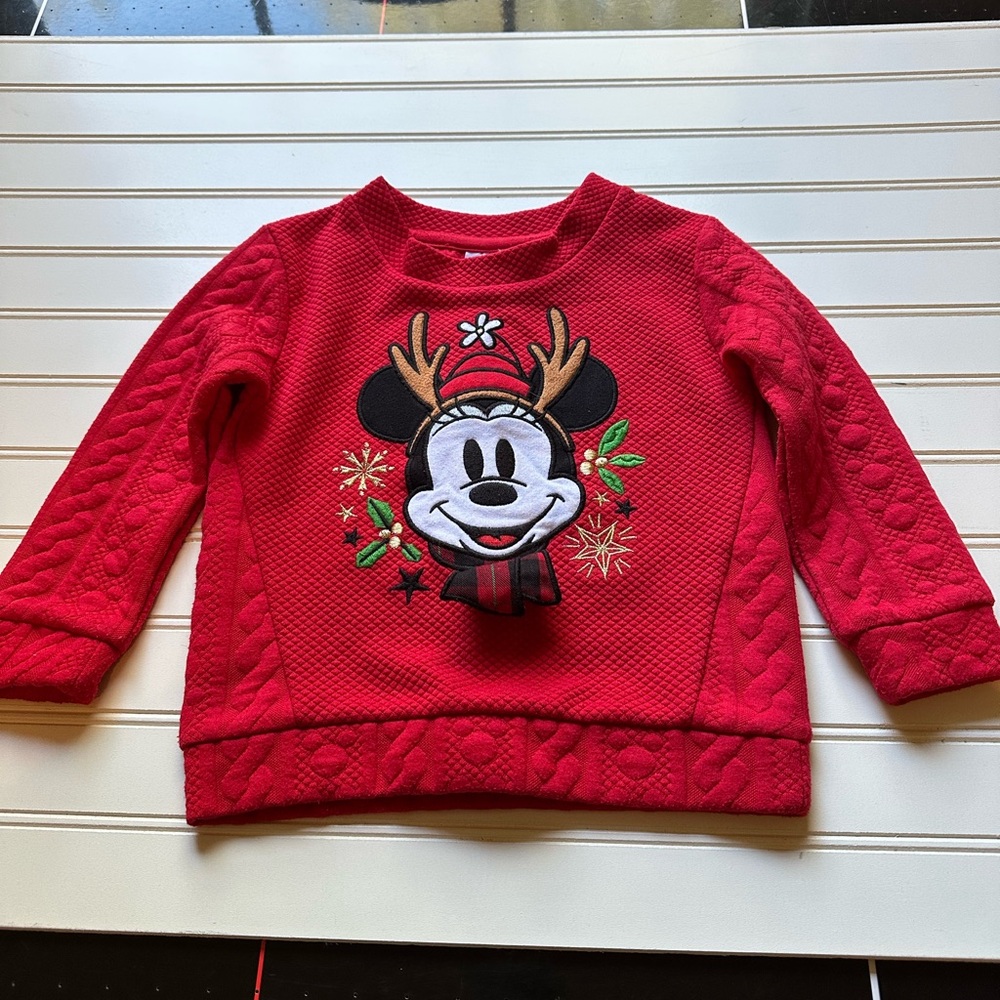 Disney kids Christmas sweater and gap stretch jeans size 3T